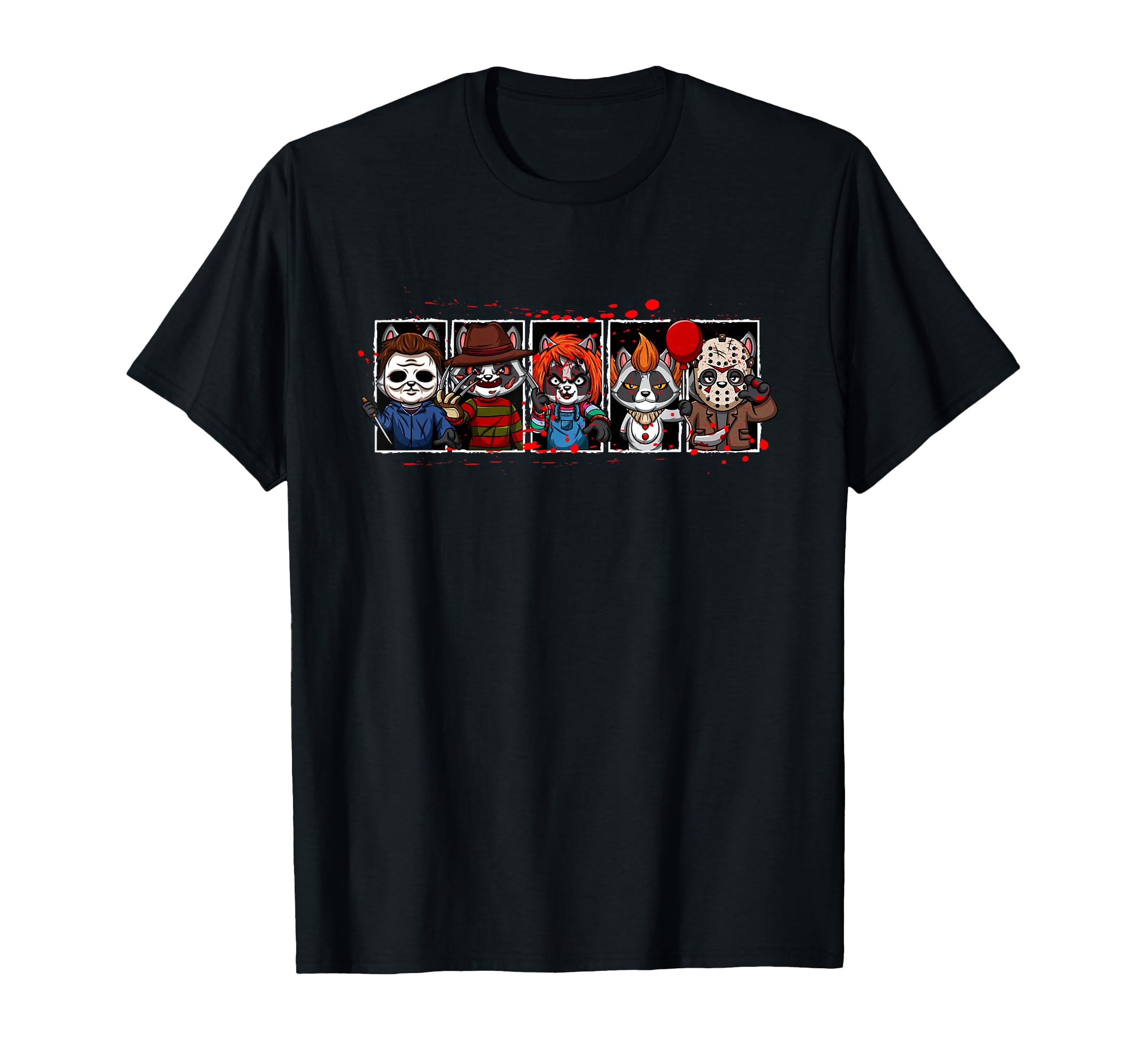 Photo 1 of  My Little Horror Crew - Halloween Horror Movies Racoon T-Shirt