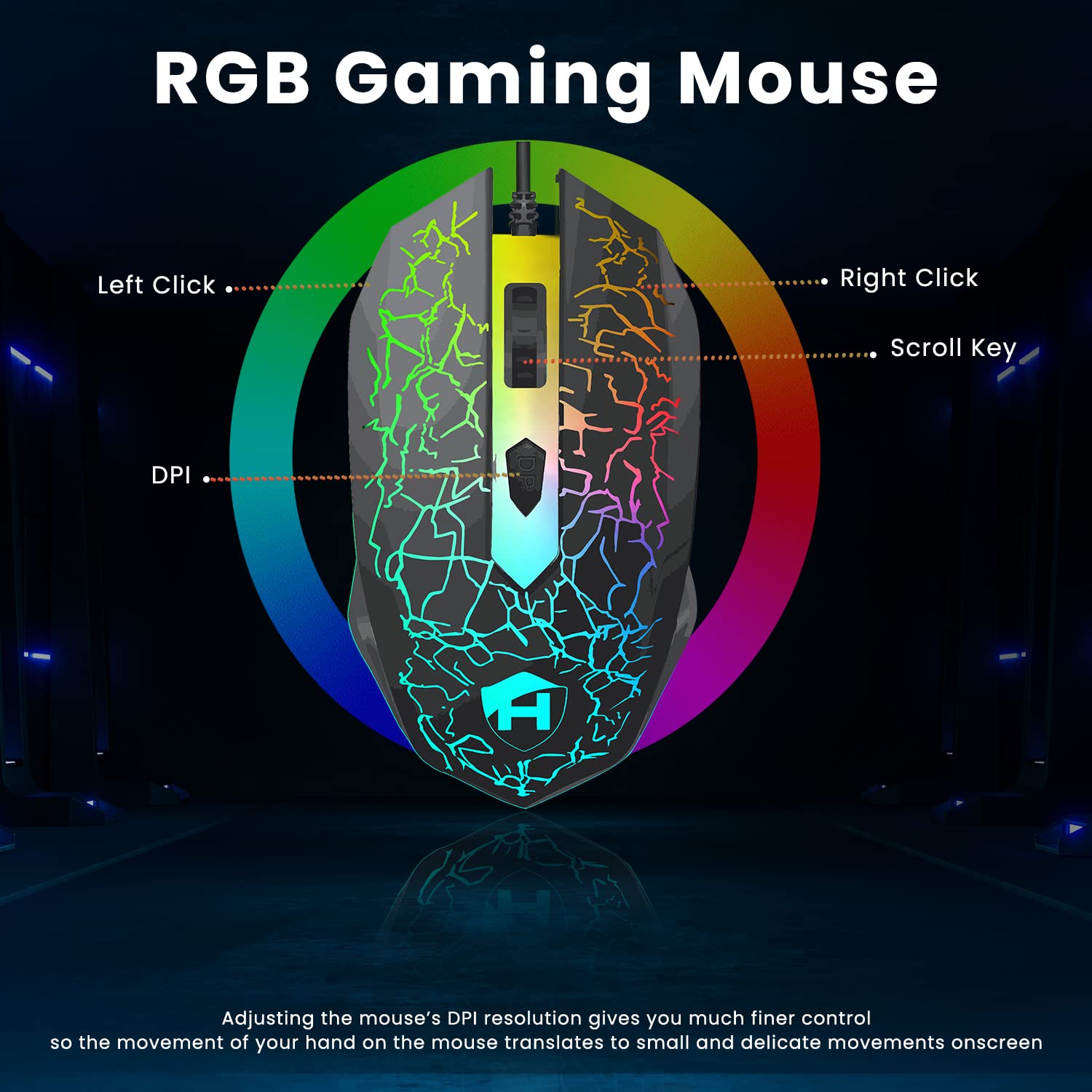 Dell Gaming OptiPlex Desktop RGB Computer PC, Intel Core i5, AMD RX 550 4GB GDDR5, 16GB RAM, 512GB SSD, 24 Inch HDMI Monitor, RGB Keyboard Mouse and Headset, WiFi, Windows 11 Pro (Renewed)