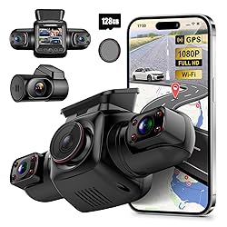 PRUVEEO 360 Degree View 4 Channel Dash Cam Front