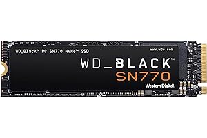 Western Digital WD_BLACK 1TB SN770 NVMe Internal Gaming SSD Solid State Drive - Gen4 PCIe, M.2 2280, Up to 5,150 MB/s - WDS100T3X0E