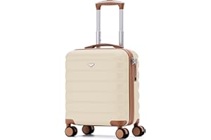 Flight Knight Carry On Suitcase 18x14x8 Hardside Built In TSA Lock & USB Port Lightweight Luggage Silent Double Spinner Wheels Maximum Underseat Carry-On Bag For American & United Approved Airlines