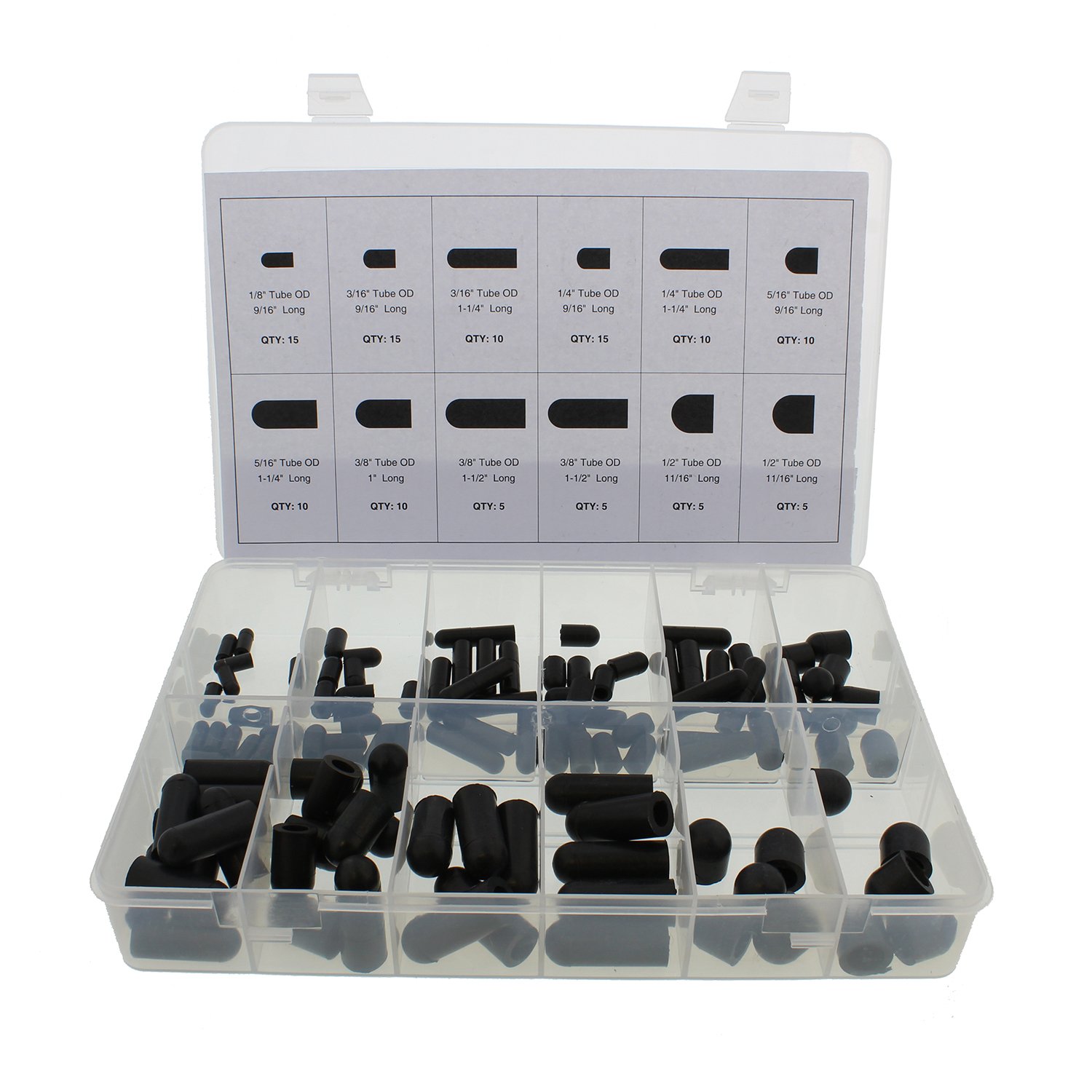 Abn Rubber Vacuum Cap 115Piece Assortment Set Automotive Carb Line