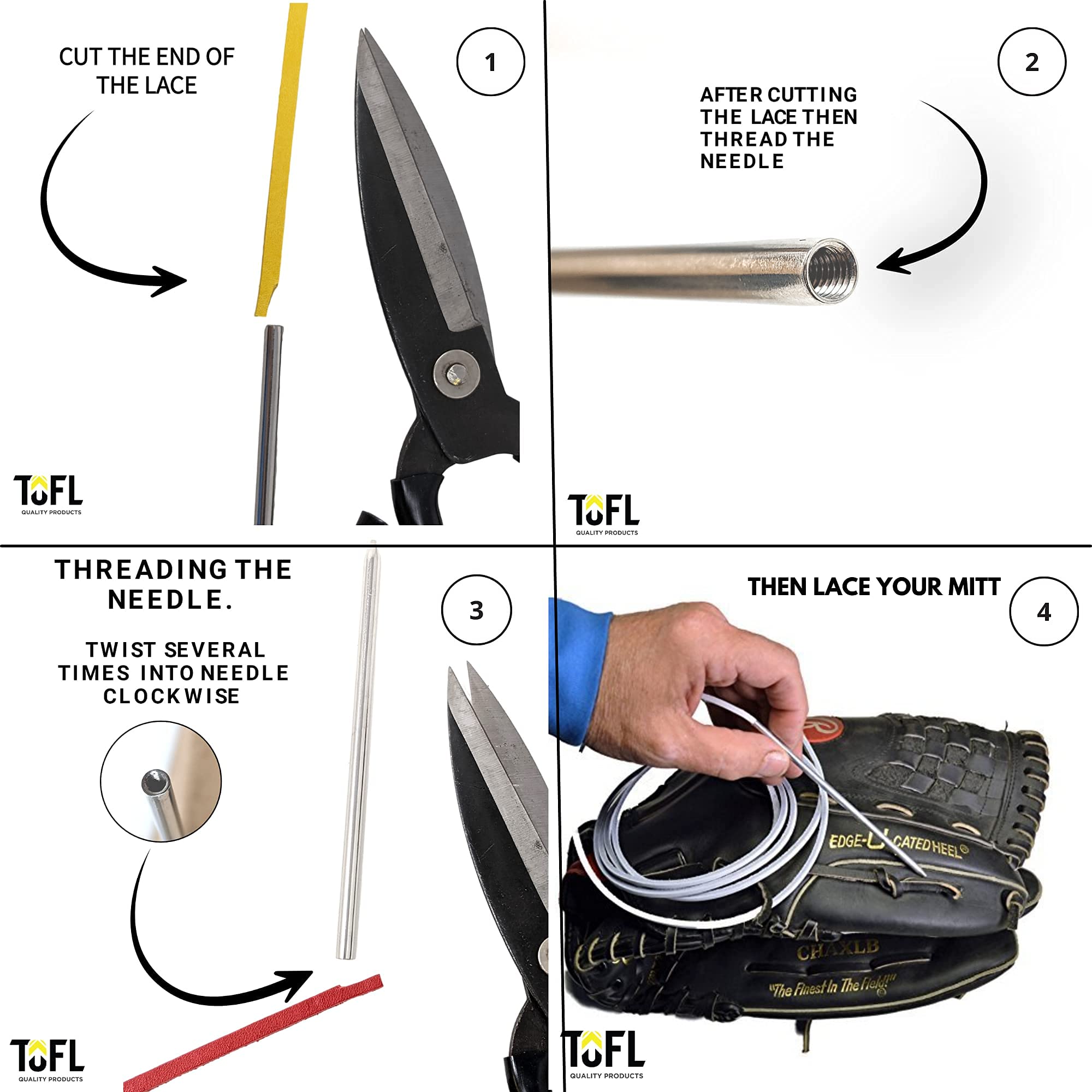 TOFL Softball And Baseball Glove Lace Kit Mitt Lace Glove Repair