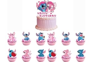 LOSEDE 25PCS Cake Toppers Cupcake Toppers Cake Decorations Birthday Party Supplies Decorations (Style 2)