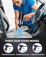CLEVAST Compressed Air Duster 3-Speed with LED Light, Cordless 7800mAh, Nozzle view 3