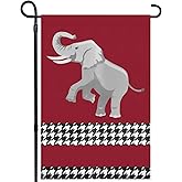 Houndstooth Garden Flag 12 * 18inch Crimson House Flag Double Sided For Outdoor Decorations(Stand Not Included)