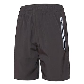 SEEU Herren Sport Shorts mit Reißverschlusstaschen dünne Fußballshorts Kurze Hose für Freizeit und Sport XS-2XL