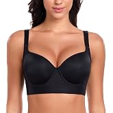 Lemorosy Push Up Full Coverage Back Smoothing Bras for Women | Hide Back Fat, Supportive Underwire, Wide Back Support, T Shirt Bra Style