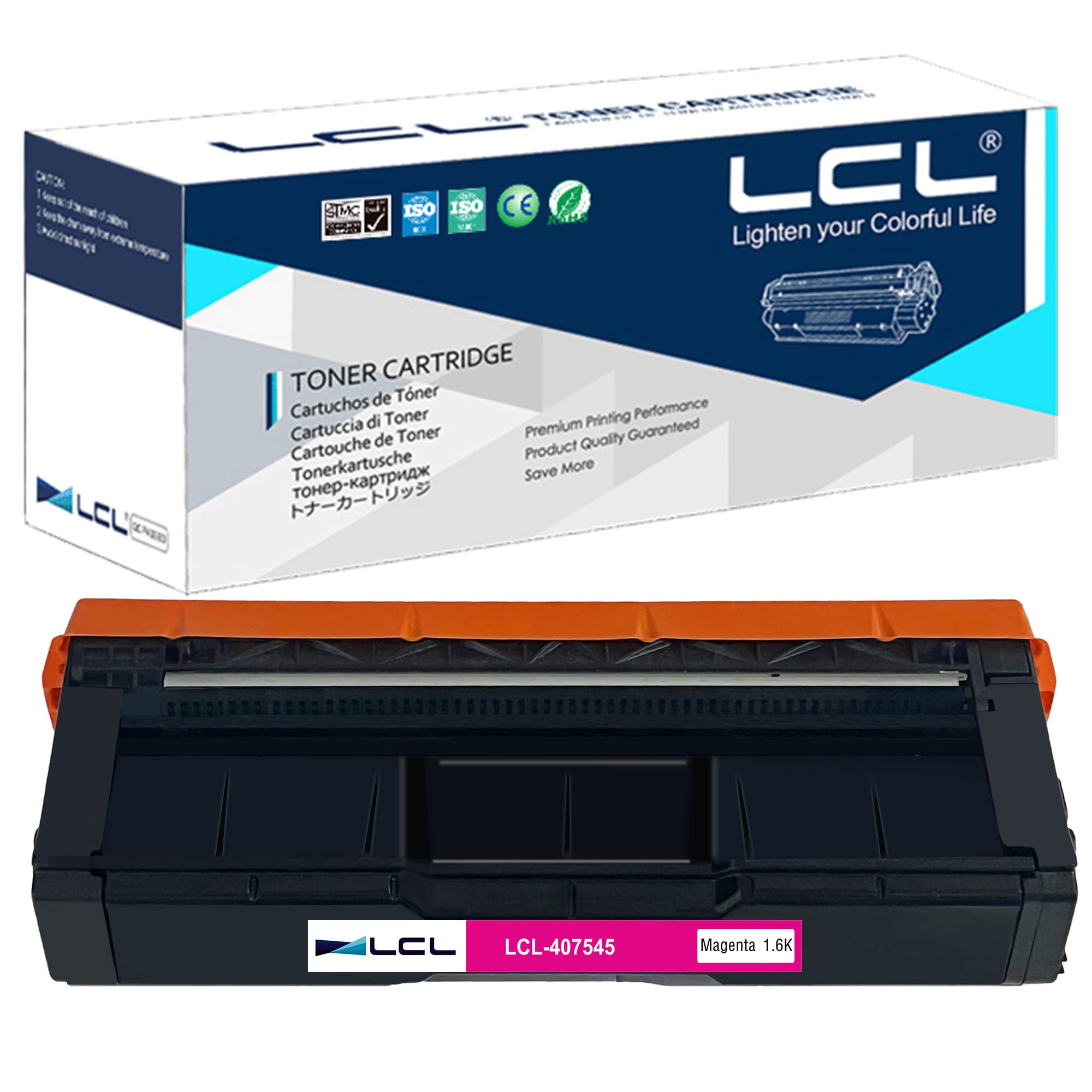 LCL Remanufactured Toner Cartridge 407545 sp c250 sp c250dn sp c250sf SP C261SFNW (1Magenta) Replacement for Ricoh sp c250 sp c250dn sp c250sf SP C261SFNW