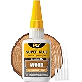Wood Super Glue Liquid, Clear Instant Cyanoacrylate Adhesive for Wood Crafts Repair Woodworking, All Purpose CA Glue for Shoe