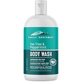 Purely Northwest Tea Tree Body Wash for Men and Women &ndash; Natural Tea Tree Oil Body Cleanser for Odor, Skin Irritations, Hydrating Shower Gel for Sensitive Skin, Gentle and Refreshing Body Wash