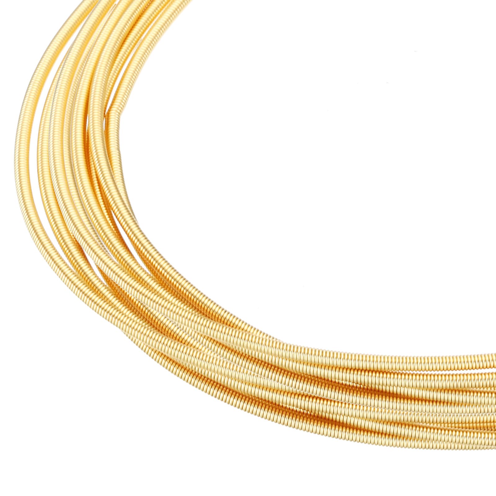 PATIKIL 27Ga 7.87"L Brass French Wire, 10 Pcs 0.08" Outer Dia Metallic Spiral Wire for Embroidery Jewelry Making Cloth Decoration DIY Craft, Gold Tone