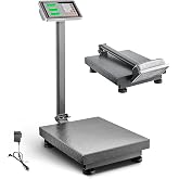 VEVOR Computing Digital Platform Scale, 220 lbs Load, 0.04 lbs Accuracy, Electronic Floor Scale with LB/KG, Tare, Price Calculator, AC/DC Power Supply, Fit for Luggage, Shipping, Packages, Postage