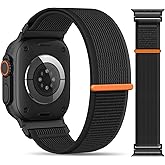 OHOTLOVE Trail Loop Nylon Band Compatible with Apple Watch Ultra 3/2/1 Bands 49mm 46mm 45mm 44mm 42mm, Sport Breathable Replacement iWatch Wrist Strap for SE Series 11 10 9 8 7 6 5 4 Men Women