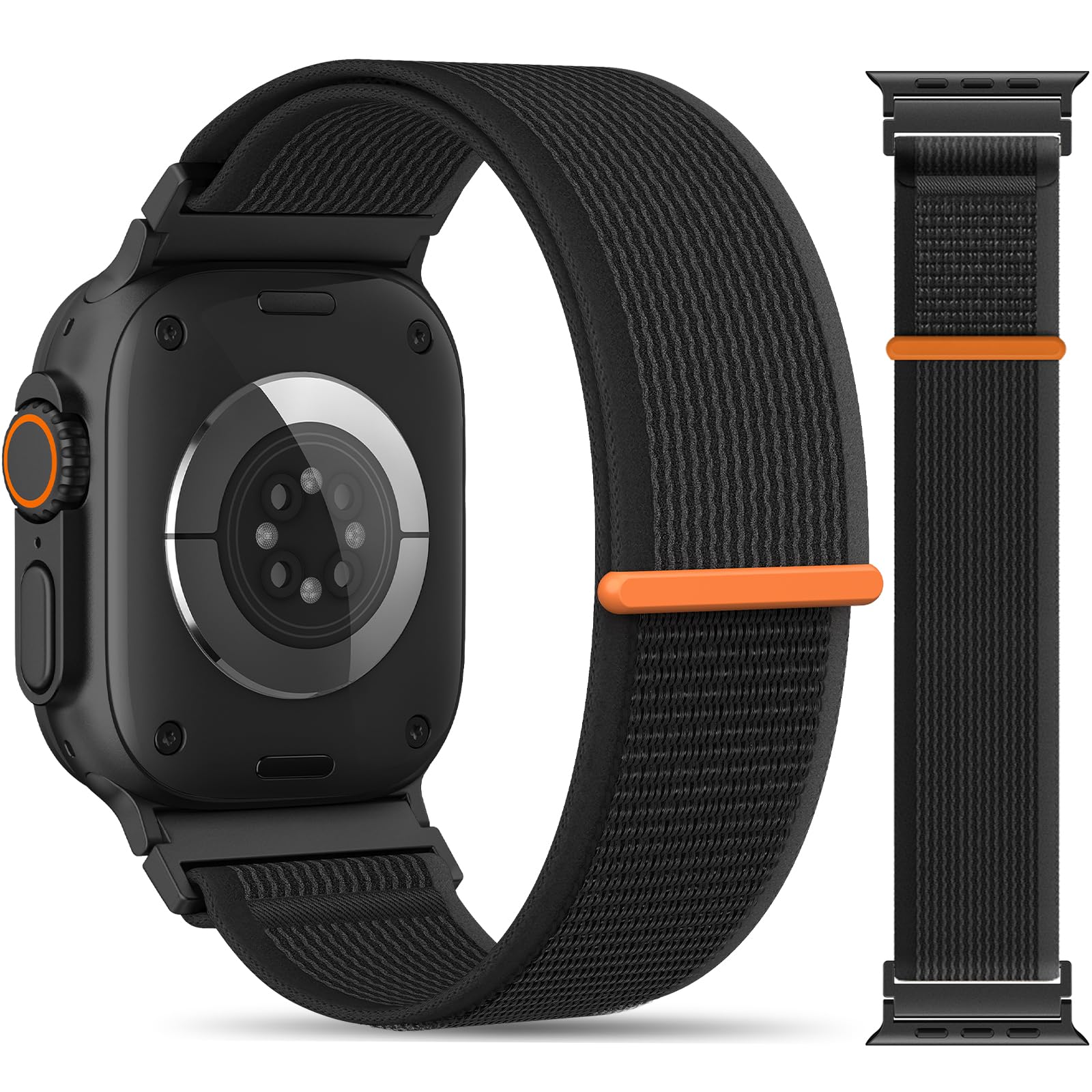 OHOTLOVE Trail Loop Nylon Band Compatible with Apple Watch Ultra 3/2/1 Bands 49mm 46mm 45mm 44mm 42mm, Sport Breathable Replacement iWatch Wrist Strap for SE Series 11 10 9 8 7 6 5 4 Men Women