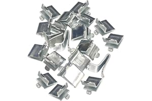Bueyfolt Adjustable Steel Pilaster Shelf Support Clips-40 Pieces