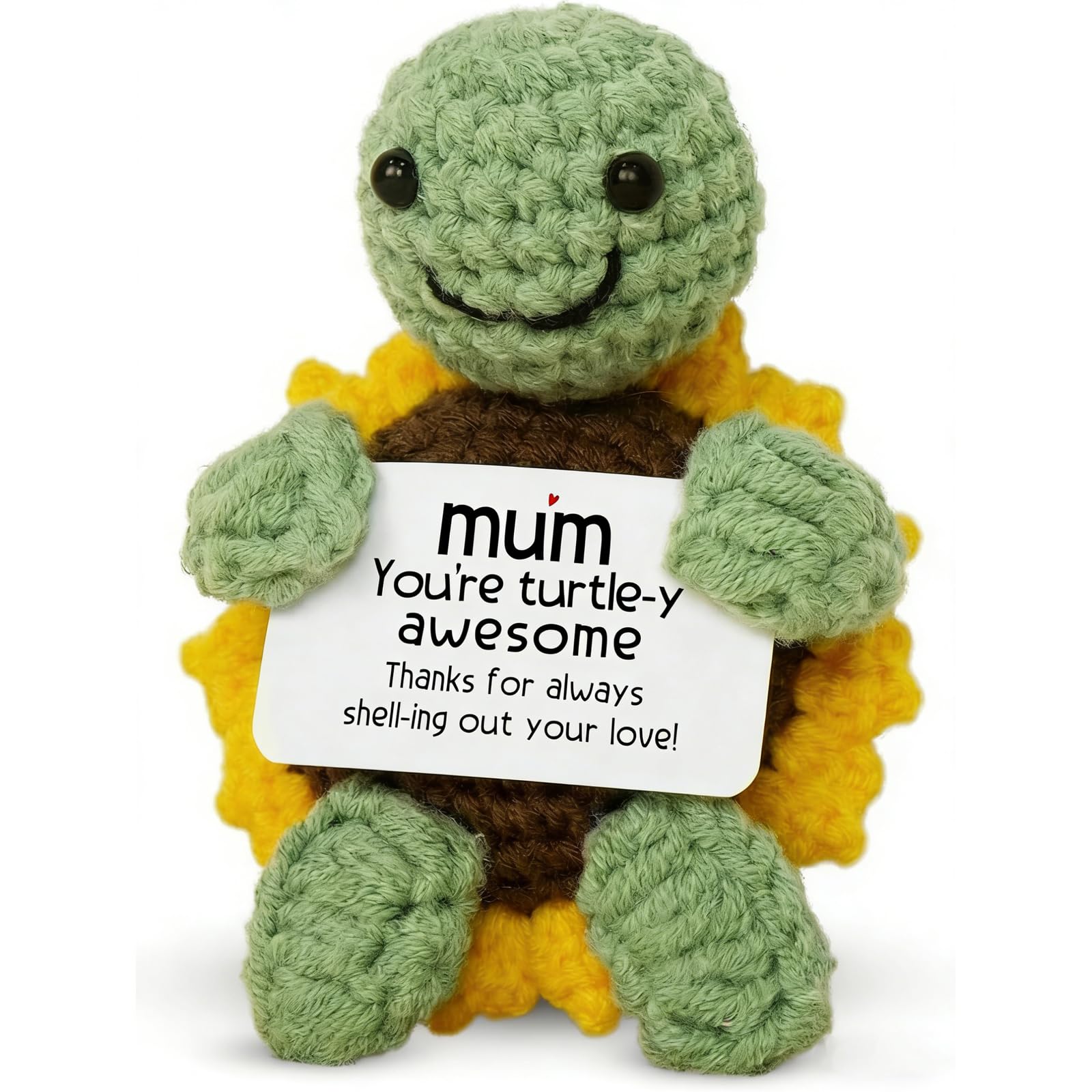 Mothers Day Gifts Decorations Positive Handmade Crochet Sunflower Turtle Decor A Gift From Son And Daughter to Mother'S Day Gifts Birthday Office Bedroom Holiday Decoration