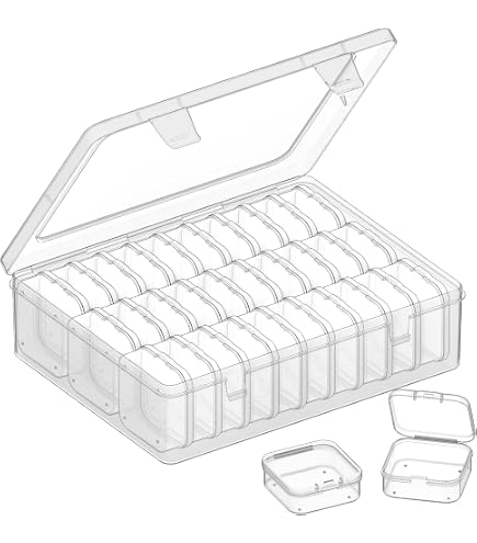 Bead Organizer Box With 30 Small Containers - Clear Plastic Storage Box With Hinged Lids For Jewelry Making, Crafts, Small Parts - View #11