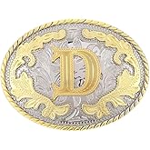 HUABOLA CALYN Western Belt Buckle Initial Letters ABCDEFG to Y-Cowboy Rodeo Gold Large Belt Buckle for Men and Women (ABC-Z)