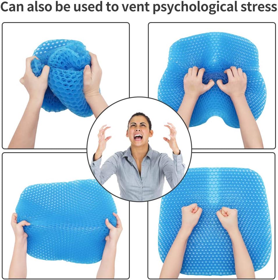 KR Gel Seat Cushion, Double Layer Egg Gel Cushion for Pressure Relief, Seat Cushion for The Car,Office,Wheelchair&Chair.Breathable Design,Durable,Portable: Home & Kitchen