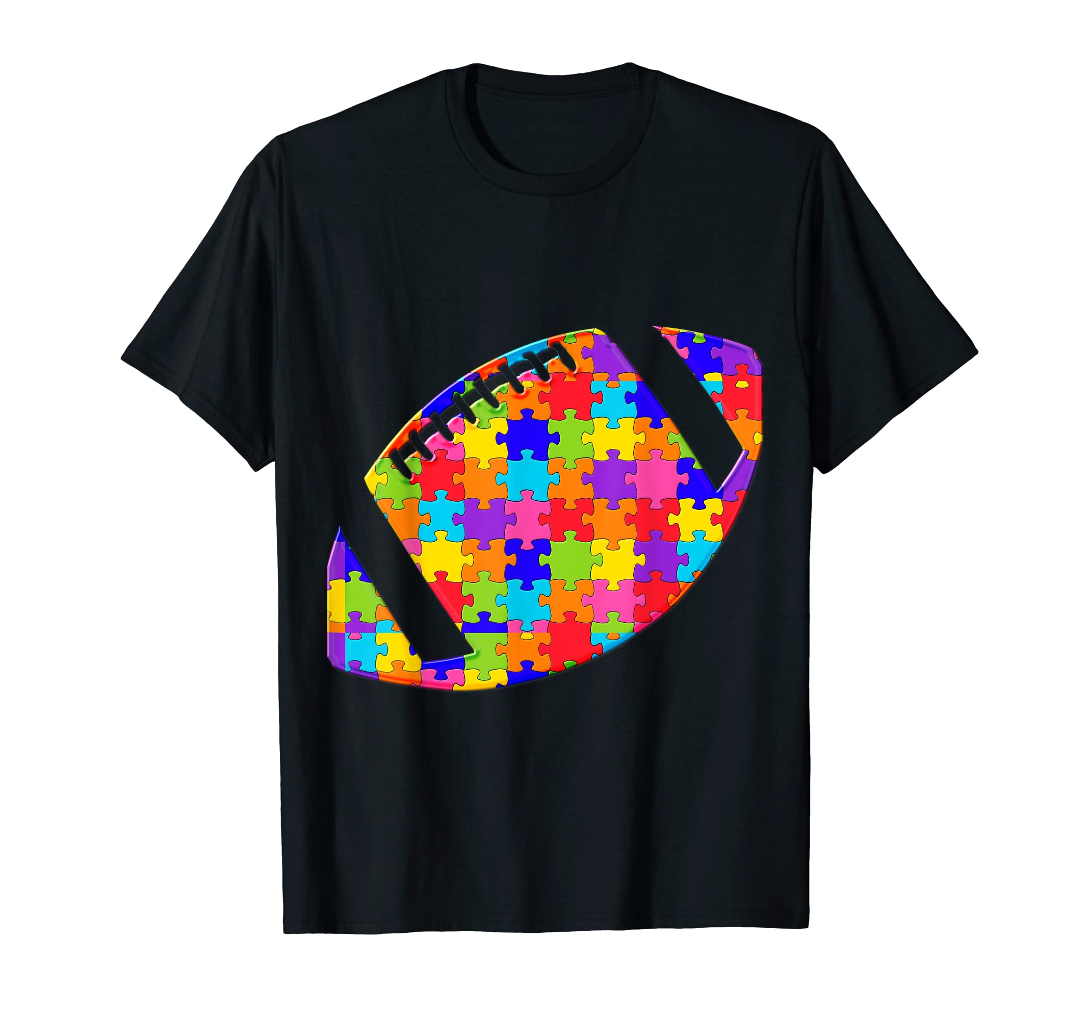 American Sports football Jigsaw Autism Puzzle T-Shirt