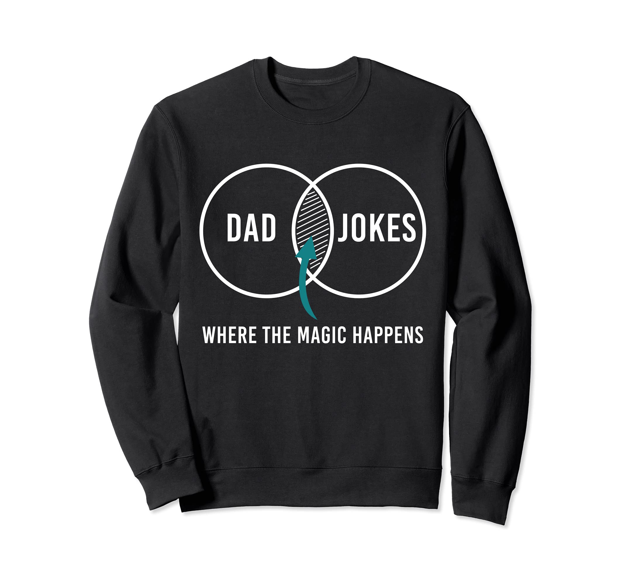 Dad Jokes Bad Dad Jokes Puns Magic Happens Funny Fathers Day Sweatshirt
