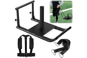 GADFISH Medium-Sized Workout Fitness Sled, Weighted Sleds Push Gym Equipment for Adults & Kids, Compatible with 1" & 2" Weigh