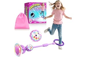Dolanus Unicorn Skip It Toy for Girls, Birthday Gifts for 6 7 8 10 12 Year Old Girls, Ankle Skip Ball with Flashing Lights, Girls Toys Age 6-8, Kids Sports Toy for Outdoor Outside Indoor