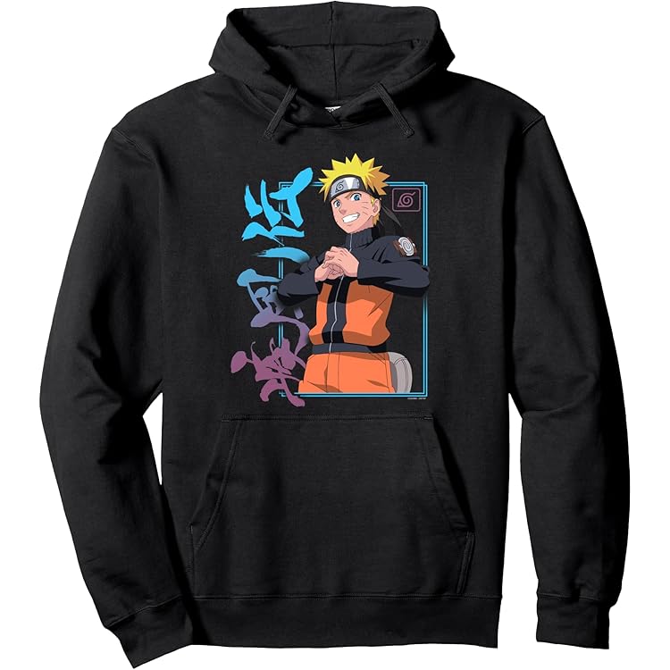 Amazon.com: Naruto Shippuden Naruto Kanji Frame Long Sleeve
