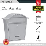 Burg-Wächter MB01S Silver Classic Wall Mounted Galvanised Steel Lockable Post view 3