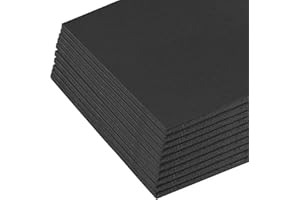 MBC Mat Board Center, Pack of 10, 3/16" Black Foam Boards(12x16, Black)