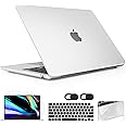 Lepeoac for MacBook Air 15 inch Case 2023 2024 2025 Release M4 A3241 M3 A3114 M2 A2941 with Liquid Retina Display & Touch ID, Hard Shell with Screen Protector & Webcam Cover, White