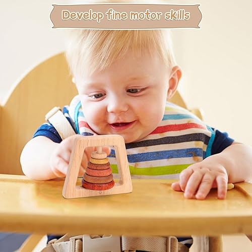 Pieces Montessori Baby Wooden Toys for 0-6-12 Months Babies