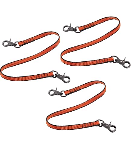 Ergodyne Squids 6-Pack Hard Hat Lanyard With Clamp - Elastic Safety Tether, White