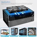 GDSTIME 2x120mm 12V PC Fan with 220V/240V AC Plug Speed Controller Dual Ball view 2