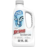 Drano Balance Drain Clog Remover &amp; Cleaner, Restores Flow in 1 Hour, 32 oz | Safe for All Pipes &amp; Septic Systems, Cuts Through Standing Water, Essential Ingredients Only, No Harsh Smell, For Slow Drains