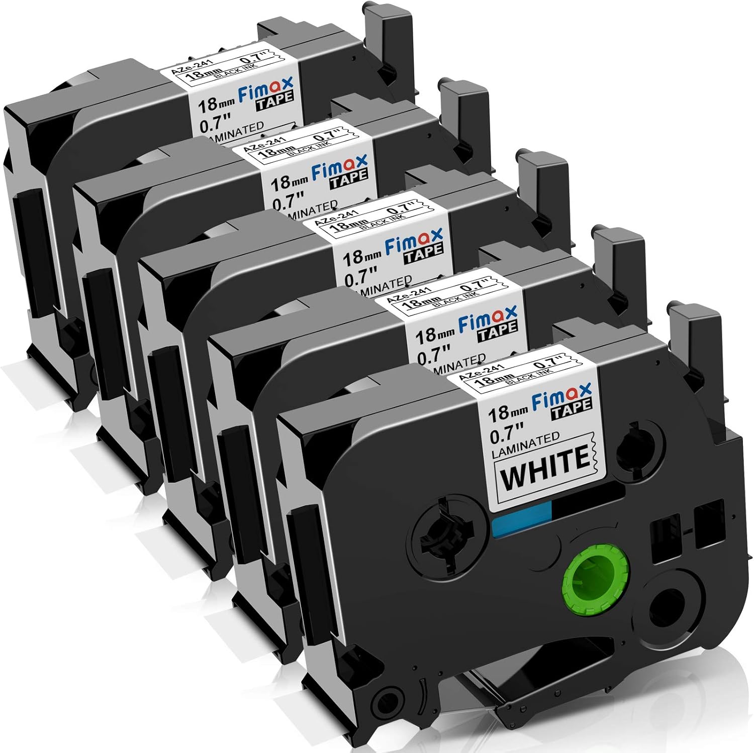 Fimax Tze-241 18mm Compatible with Brother Label Printer Tape 18mm Replacement for Brother P-Touch Label Maker Tape TZe241 TZ-241 for PT-E300 D450 PTD600 PT-P710BT PT-P700 PT-P750W