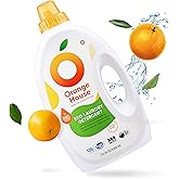 Orange House Liquid Laundry Detergent, Free and Clear, Natural Clean Laundry Detergent, Made of Orange Oil, Hypoallergenic Liquid Detergent No Harmful Chemical, 135.3 Fl Oz, HE & Standard Machine