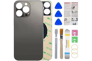 Phoupair OEM Rear Back Glass Replacement for iPhone 13 Pro 6.1 Inches with Professional Repair Tool Kit (Graphite)