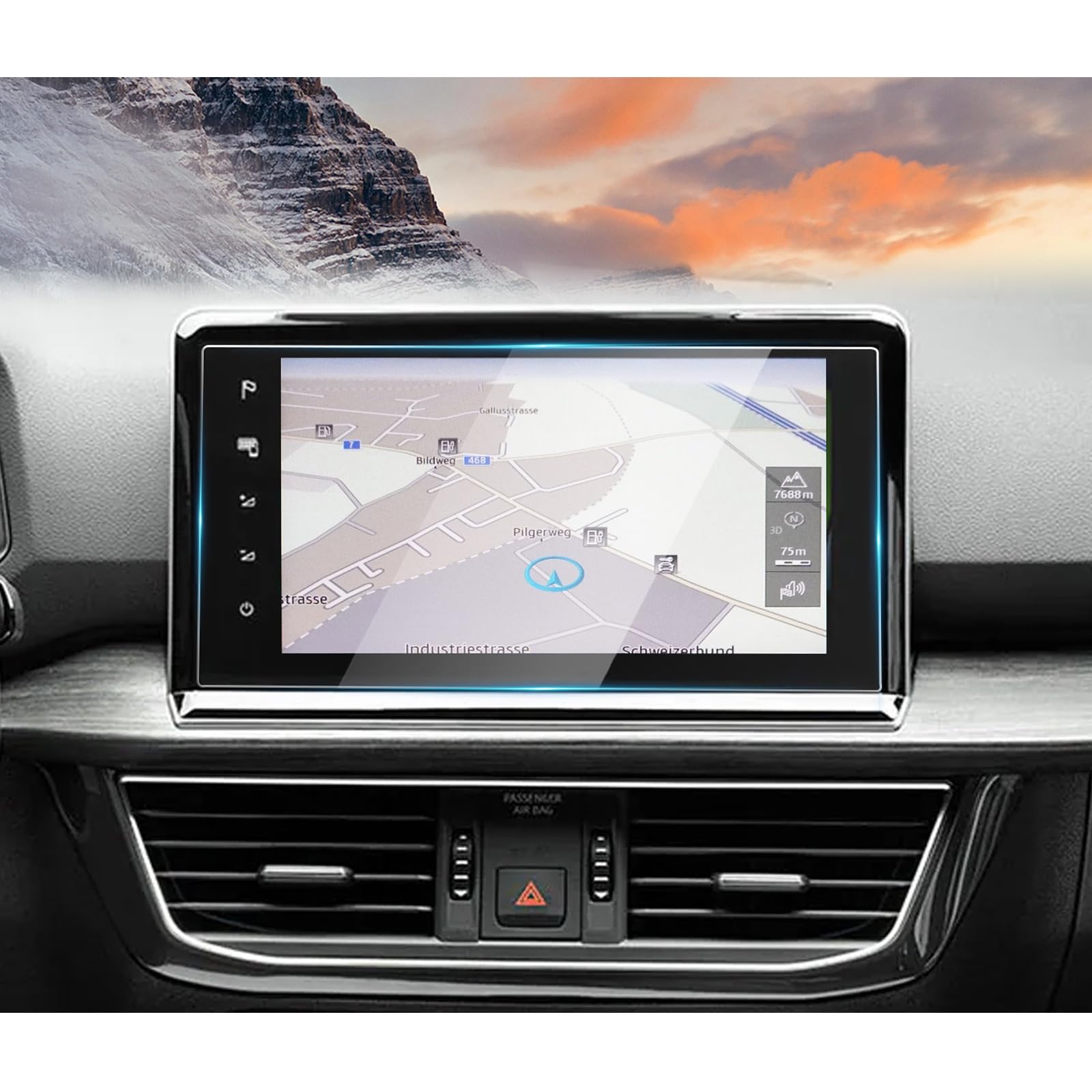 YEE PIN 9.2 Inch Compatible with Seat Tarraco 2021 2022 2023 Navigation Protective Film GPS Screen Protector Navigation Film Tempered Glass Protection Scratch-Resistant Car Accessories
