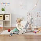 AIYAPLAY Toddler Slide Foldable Indoor Outdoor Grey PE PP 1.5-3 Years Old view 2