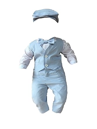 Sixforkids Taufanzug Festanzug Hochzeitanzug hell Blau Set 5 TLG Cord