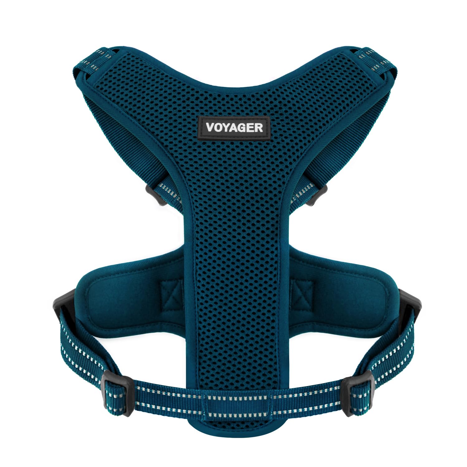 Photo 1 of Air Frontier Mesh Dog Harness with Steel Leash D-Ring, Reflective Stitching, and Lightweight Breathable No-Pull Design, Adjustable Neck and Chest Straps for Small to Large Breeds - BUW, S