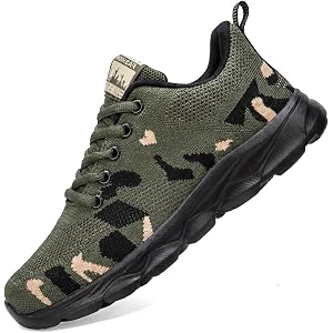 EGMPDA Womens Mesh Camouflage Shoes Lightweight Non Slip Sneakers