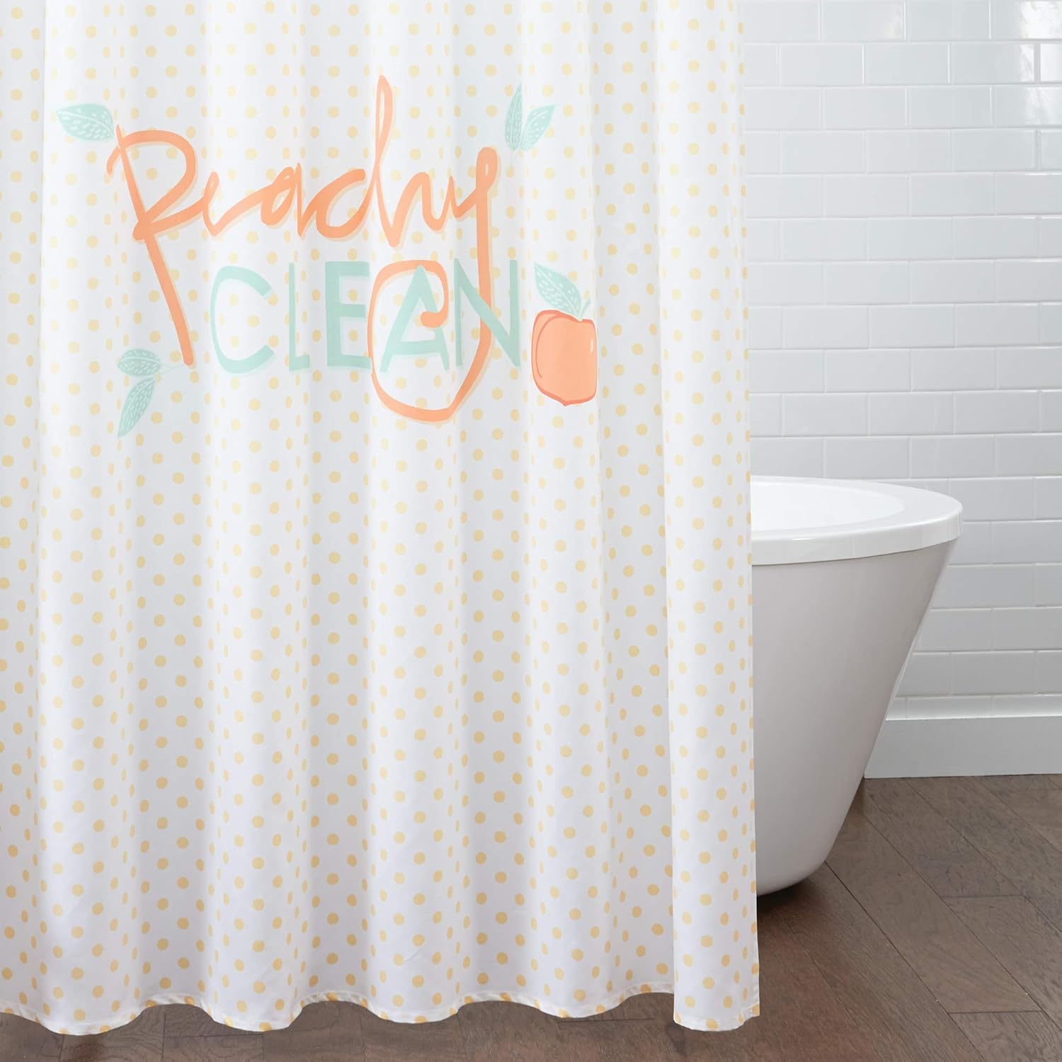 Amazon Com Excell Peachy Clean Shower Curtain 70 X72 Multi Home Kitchen