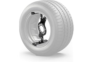 BALOCEO Wheel Fitment Tool Simulator Tire/Rim Size Measuring Mockup Tool Fit 14 to 22" Wheel Diameters and 7 to 17" Wheel Widths, 5-Lug Wheel Bolt Pattern Steel Powder Coated