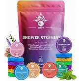 18-Pack Shower Steamers Aromatherapy, Self Care Birthday Gifts for Women Men, 6 Scented Organic Shower Bombs with Natural Essential Oils Relaxation Home SPA, Travel Essentials, Appreciation Gifts