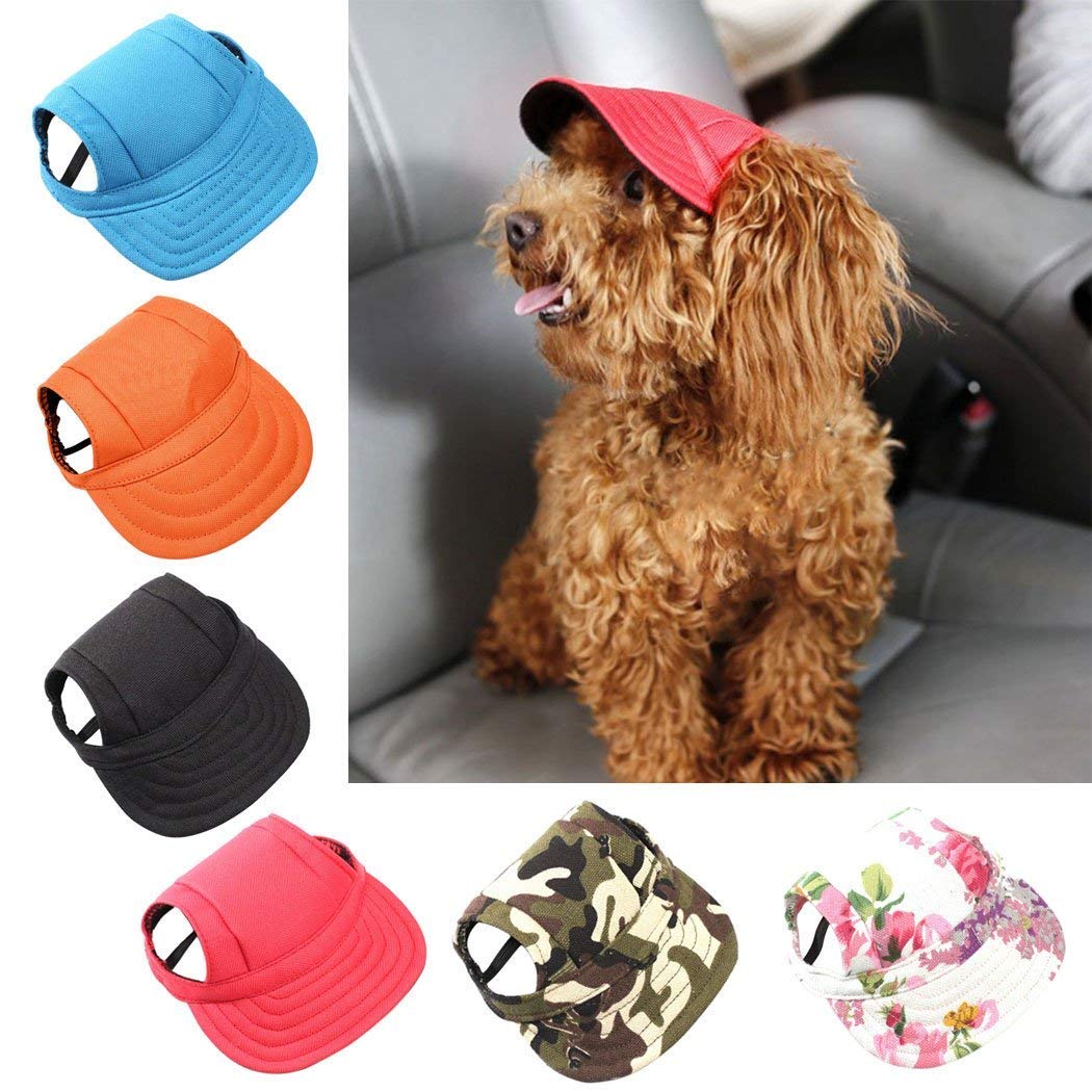 Dog Baseball Hat Leisure Cool Cotton Dog Accessory Puppy Hat(Black,S) (Black,S)