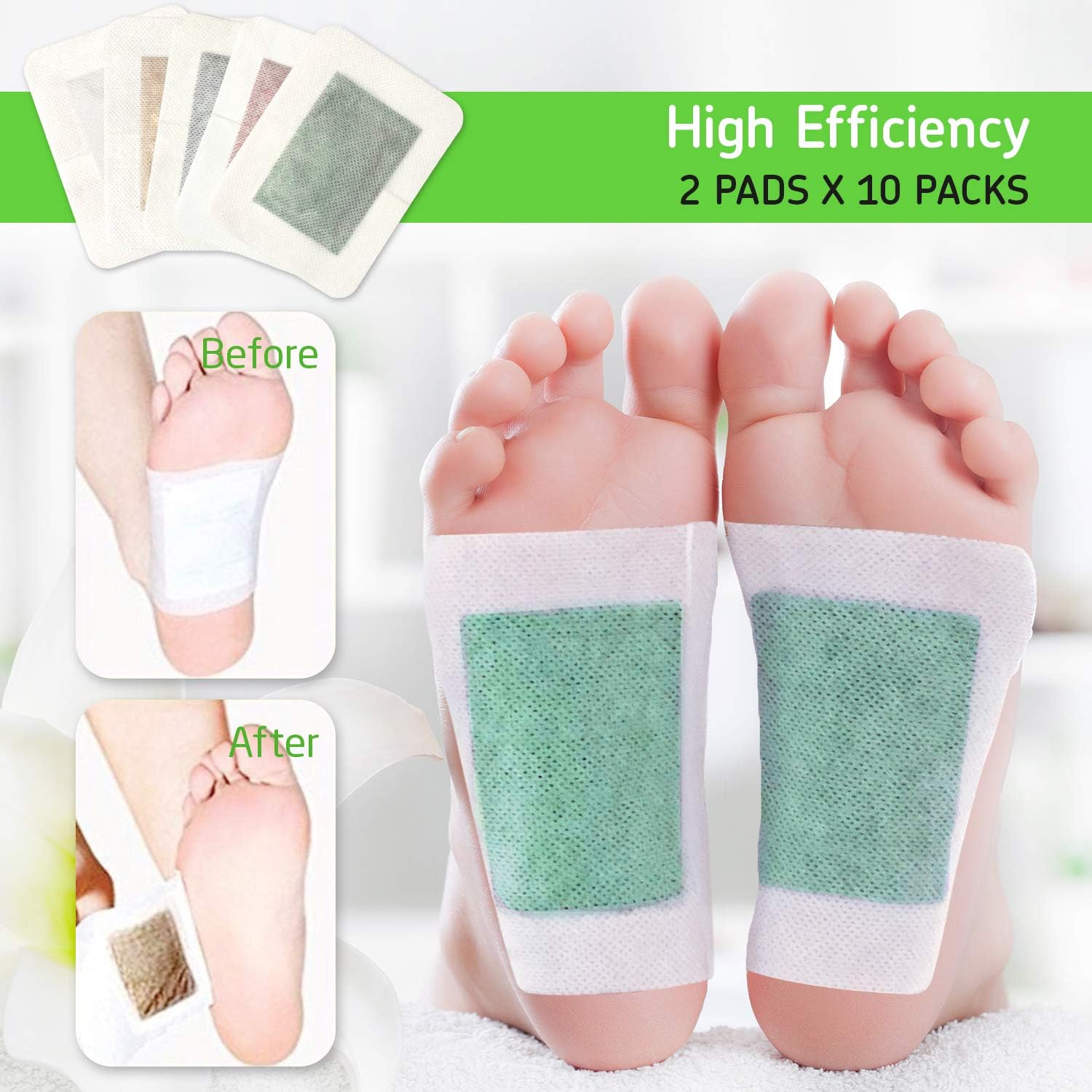 Samsali Foot Pads, Upgraded 2 in 1 Nature Foot Pads, Rapid Foot Care and Pain Relief, Higher Efficiency than Foot Sleeve and Metatarsal Pads, Best Foot Pads for Foot Care, 20 Pads: Health & Personal Care