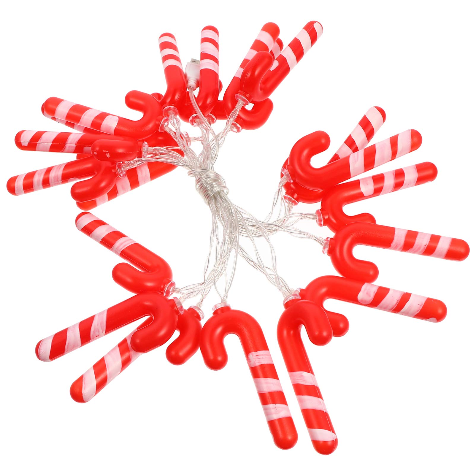 Christmas String Lights 20LEDs USB Operated Candy Cane Fairy Lights for Indoor Outdoor Christmas Party New Year Garden Decor (Warm )